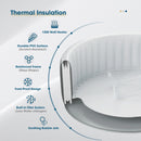 Relxtime 6 Person Square Inflatable Hot Tub 130 Massaging Air Jets Woodland Spa BMW001 - Like New