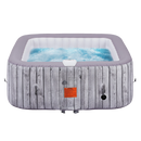 Relxtime 6 Person Square Inflatable Hot Tub 130 Massaging Air Jets Woodland Spa BMW001 - Like New