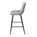 Mercury Row Seidman 26" Upholstered Low Back Counter Stool (Set of 2) in Grey *No Hardware*C005224940 - Like New