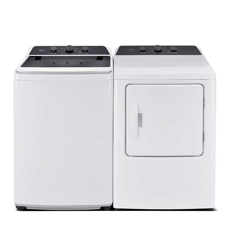 Midea Top Load Laundry Set MLTW47A5BWW, MLTE47A5BWW Refurbished Set