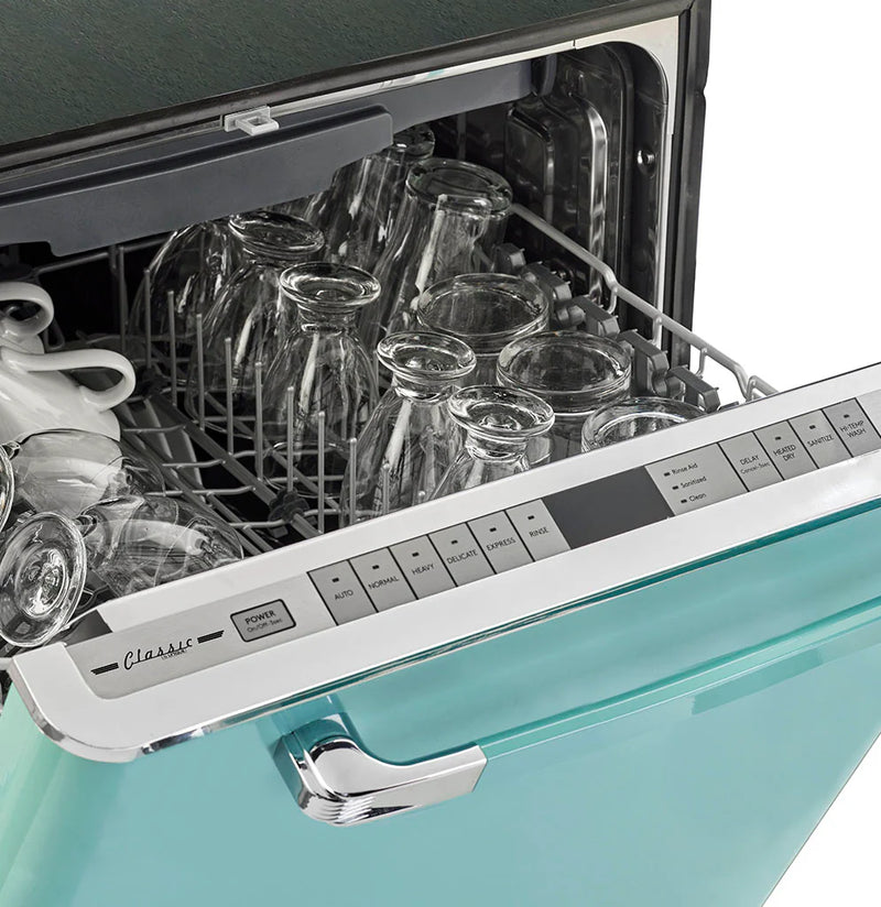 Unique 24" 45 dBA Retro Built-In Dishwasher UGP-24CR DW T - Ocean Mist Turquoise - Scratch and Dent