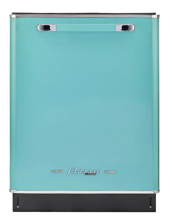 Unique 24" 45 dBA Retro Built-In Dishwasher UGP-24CR DW T - Ocean Mist Turquoise - Scratch and Dent