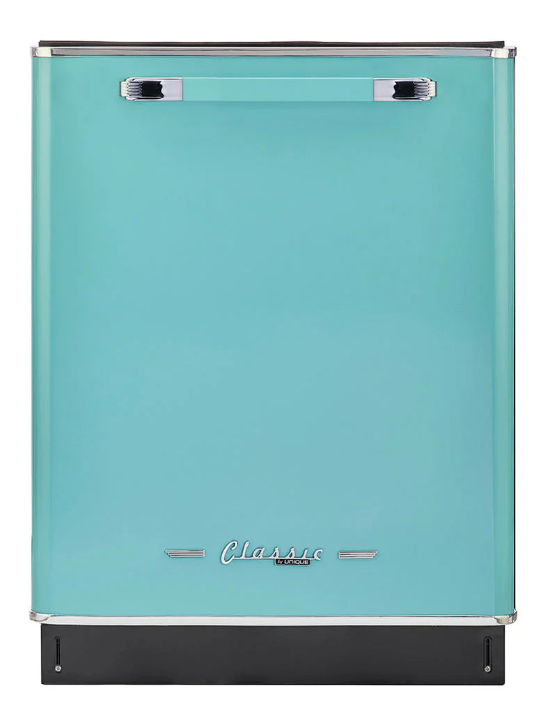 Unique 24" 45 dBA Retro Built-In Dishwasher UGP-24CR DW T - Ocean Mist Turquoise - Scratch and Dent