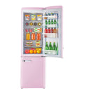 Unique 22 inch 9 cu Retro Bottom Mount Fridge UGP-275L BP AC *Frontal Damage* - Bubblegum Pink - Scratch and Dent