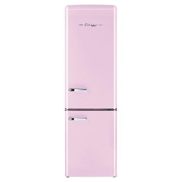 Unique 22 inch 9 cu Retro Bottom Mount Fridge UGP-275L BP AC *Frontal Damage* - Bubblegum Pink - Scratch and Dent
