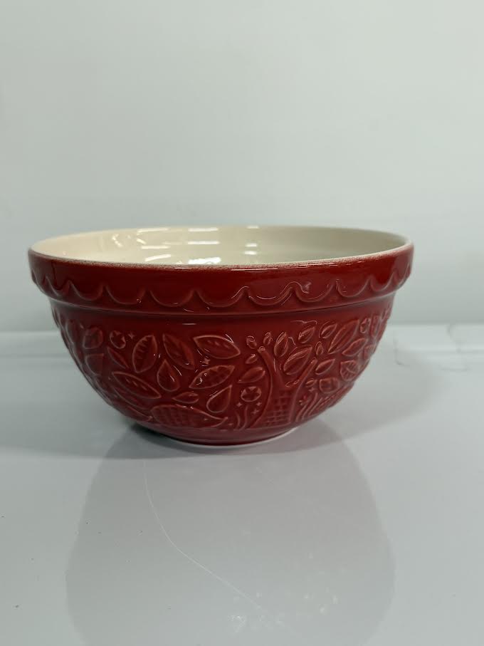 Mason Cash Earthenware 3 Piece In The Forest Embossed Mixing Bowl Set 2002.148/150/151 - Like New
