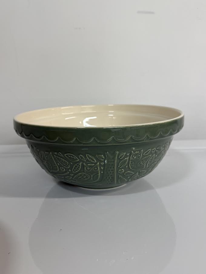 Mason Cash Earthenware 3 Piece In The Forest Embossed Mixing Bowl Set 2002.148/150/151 - Like New