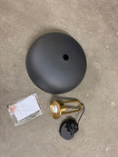 Black & Gold 17.72" Dome Pendant Light
