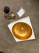 Black & Gold 17.72" Dome Pendant Light