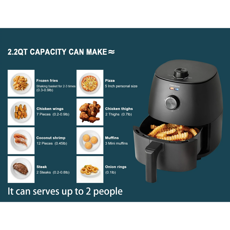 Mainstays 2.2 Quart Compact Air Fryer MS631000756422 - Refurbished