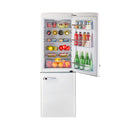 Réfrigérateur rétro unique de 22 pouces (7 pi³) à congélateur inférieur UGP-215L avec climatisation - Blanc guimauve - Rayures et bosses 