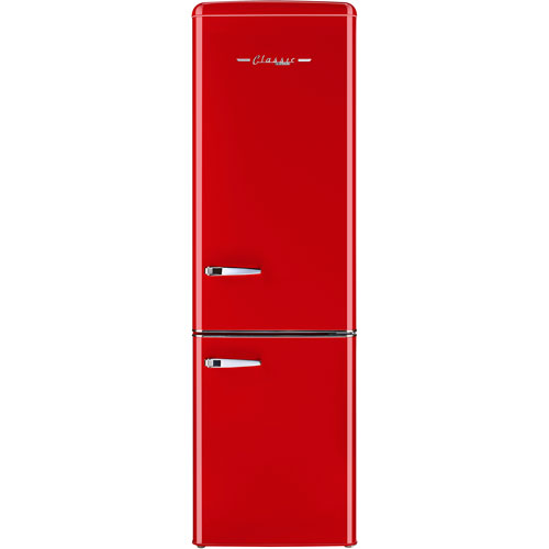 Unique 22 inch 9 cu Retro Bottom Mount Fridge UGP-275L R AC - Candy Red - Scratch and Dent