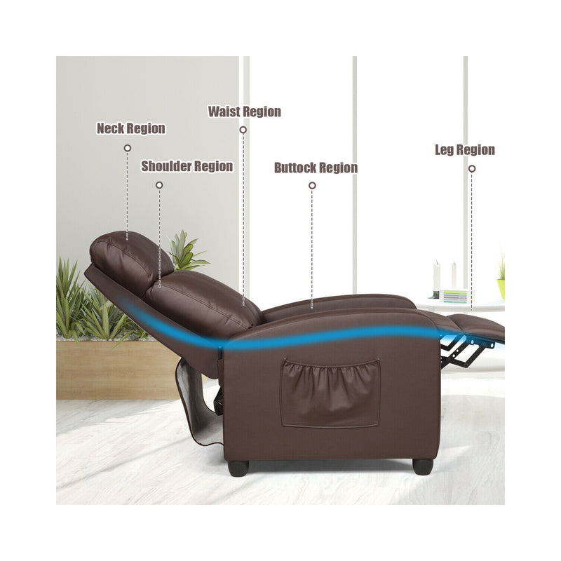 Giantex Faux Leather Reclining Massage Chair HV10332CF - Refurbished
