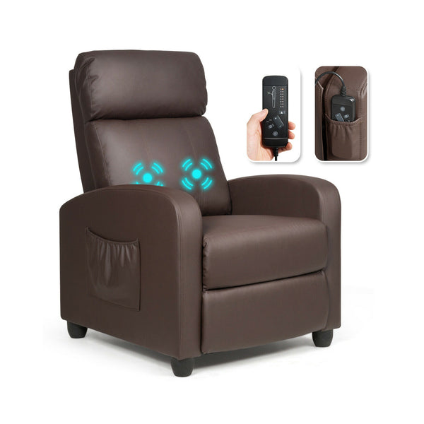 Giantex Faux Leather Reclining Massage Chair HV10332CF - Refurbished