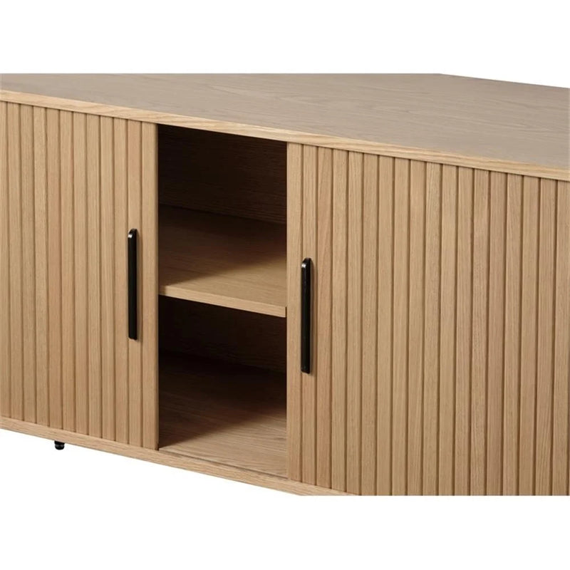 Unique Furniture Nola 71" Ply Wood Sideboard in Natural Oak *Missing Top & Bottom* NOLA-4828-NAT - Like New