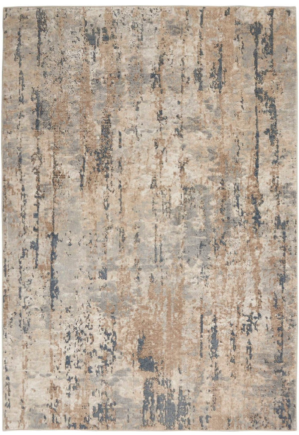 Nourison 6'7 x 9'6 Quarry Modern Abstract Indoor Area Rug QUA01 - Like New