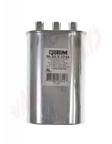 Rotom Dual Oval Voltage Run Capacitor 25/5 MFD, 370/440v