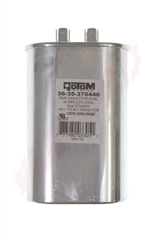 Rotom Oval Voltage Run Capacitor 35 MFD, 370/440v