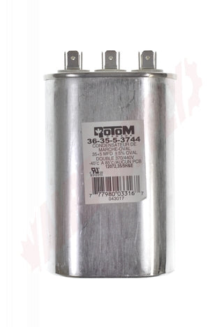 Rotom Dual Oval Voltage Run Capacitor 35/5 MFD, 370/440V
