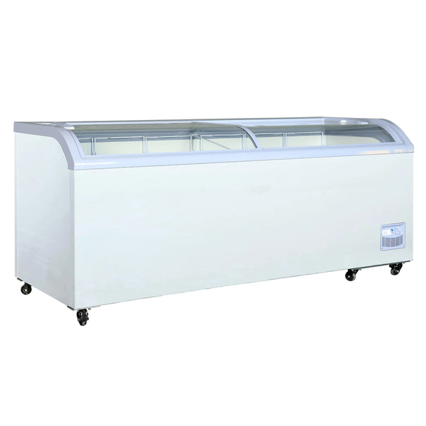 Hisense 24.7 cu Commercial Reach-In Glass Door Convertible Chest Freezer or All Fridge HICFC-700 - Scratch and Dent