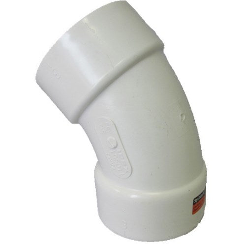 PVC 6" Hub 45 Degree Long Elbow