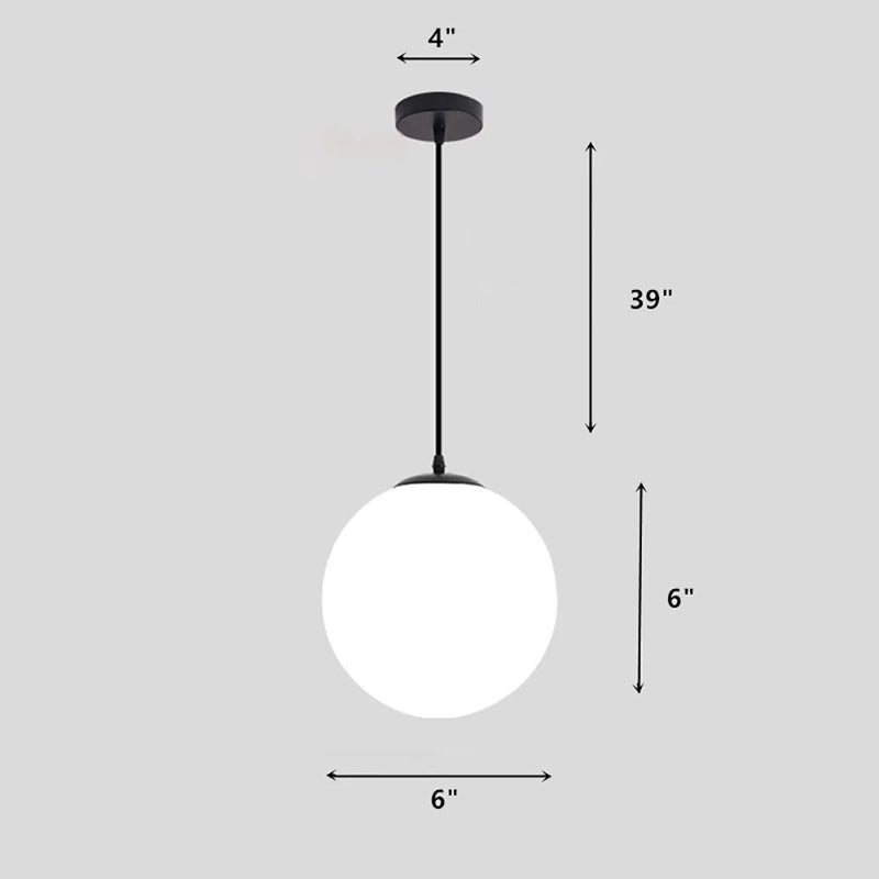 Latitude Run® Single Black Hanging Light Pendant C002965741 - Refurbished