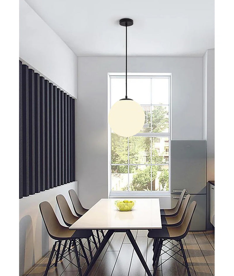 Latitude Run® Single Black Hanging Light Pendant C002965741 - Refurbished