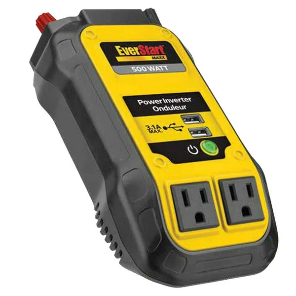 EverStart 500 Watt Inverter with Dual USB Ports, 500-Watt Inverter P1500ECA - Refurbished