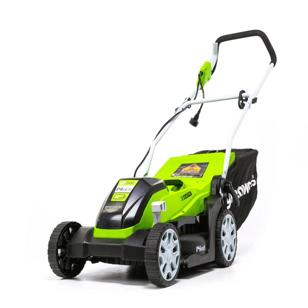 Greenworks 9 Amp Electric Lawn Mower with 14" Cord LMA123 - Refurbished