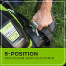 Tondeuse à gazon électrique Greenworks 9 A avec cordon de 14 pouces LMA123 - Remis à neuf