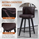 Red Barrel Studio Swivel Bar Stools in Brown - Set of 3