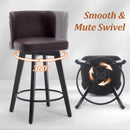 Red Barrel Studio Swivel Bar Stools in Brown - Set of 3