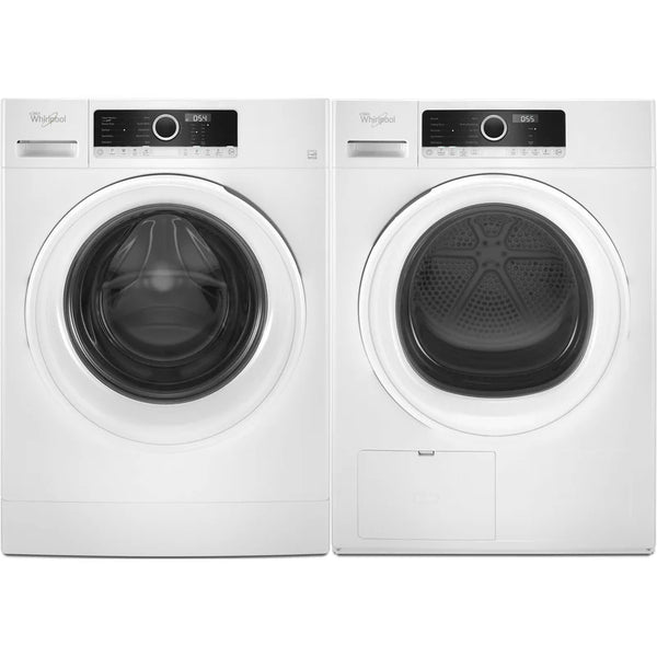 Whirlpool 24" Ventless Front Load Laundry Set WFW3090JW, YWHD3090GW - Scratch and Dent SET2