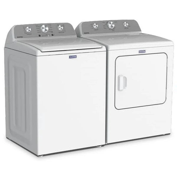 Maytag Top Load Laundry Set MVW4505MW, YMED4500MW - Scratch and Dent SET10