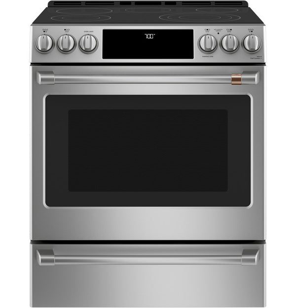 GE Cafe 5.7 cu Smart Slide-In Glass Top Range CCES700P2MS1 - Scratch & Dent