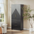 Ebern Designs Armoire Wardrobe with Three Drawers