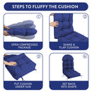 Coussin de siège pour chaise Adirondack d'extérieur Red Barrel Studio (lot de 2), bleu marine C112200114 - Comme neuf 