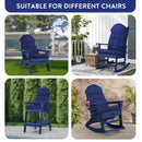 Coussin de siège pour chaise Adirondack d'extérieur Red Barrel Studio (lot de 2), bleu marine C112200114 - Comme neuf 