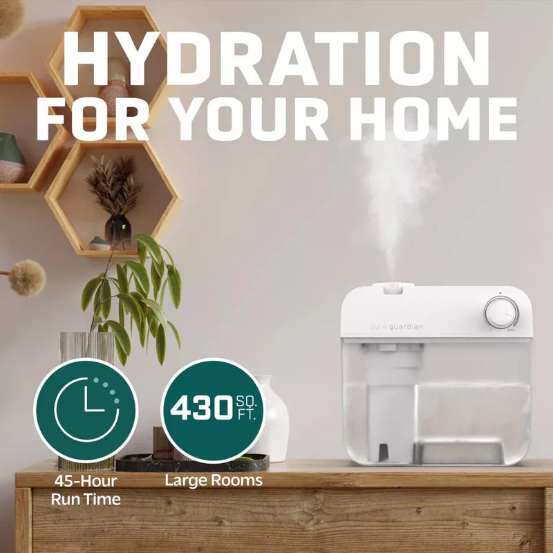 PureGuardian 1 gal Humidifier Ultrasonic Cool Mist H1035 - Refurbished