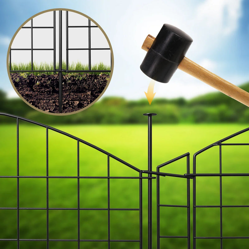 EFPerfect Black Metal Fencing with 5 Panels Included EFPT1254 - Like New