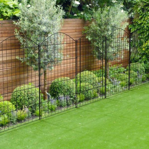 EFPerfect Black Metal Fencing with 5 Panels Included EFPT1254 - Refurbished