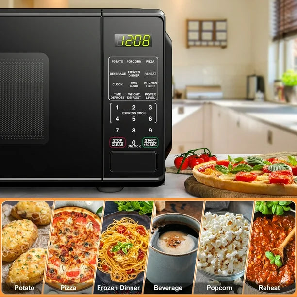 Mainstays 0.7 cu ft 700W Countertop Microwave MSCMVB07BK-L2 - Refurbished