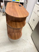 LUVIOHOME Round Record Player Stand with Charging Station & USB Ports *No Cabinet Doors*