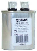 Condensateur de démarrage à double bobine ovale Rotom 5 µF, 370/440 V