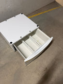 Used White Pedestal with Drawer