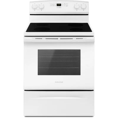 Amana 30" 4.8 cu Glass Top Range YAER6303MFW - Scratch and Dent