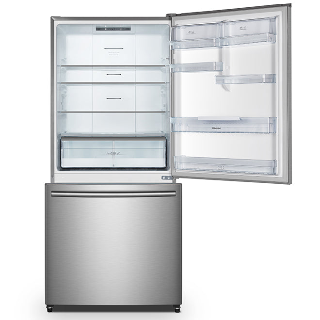 Hisense 31 inch 17 cu Counter-Depth Bottom Mount Fridge RB17N6DSE- RH - Scratch & Dent