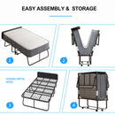 Ebern Designs 38" Rollaway Folding Bed with 4" Memory Foam Mattress & Wheels