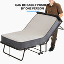 Ebern Designs 38" Rollaway Folding Bed with 4" Memory Foam Mattress & Wheels