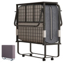 Ebern Designs 38" Rollaway Folding Bed with 4" Memory Foam Mattress & Wheels